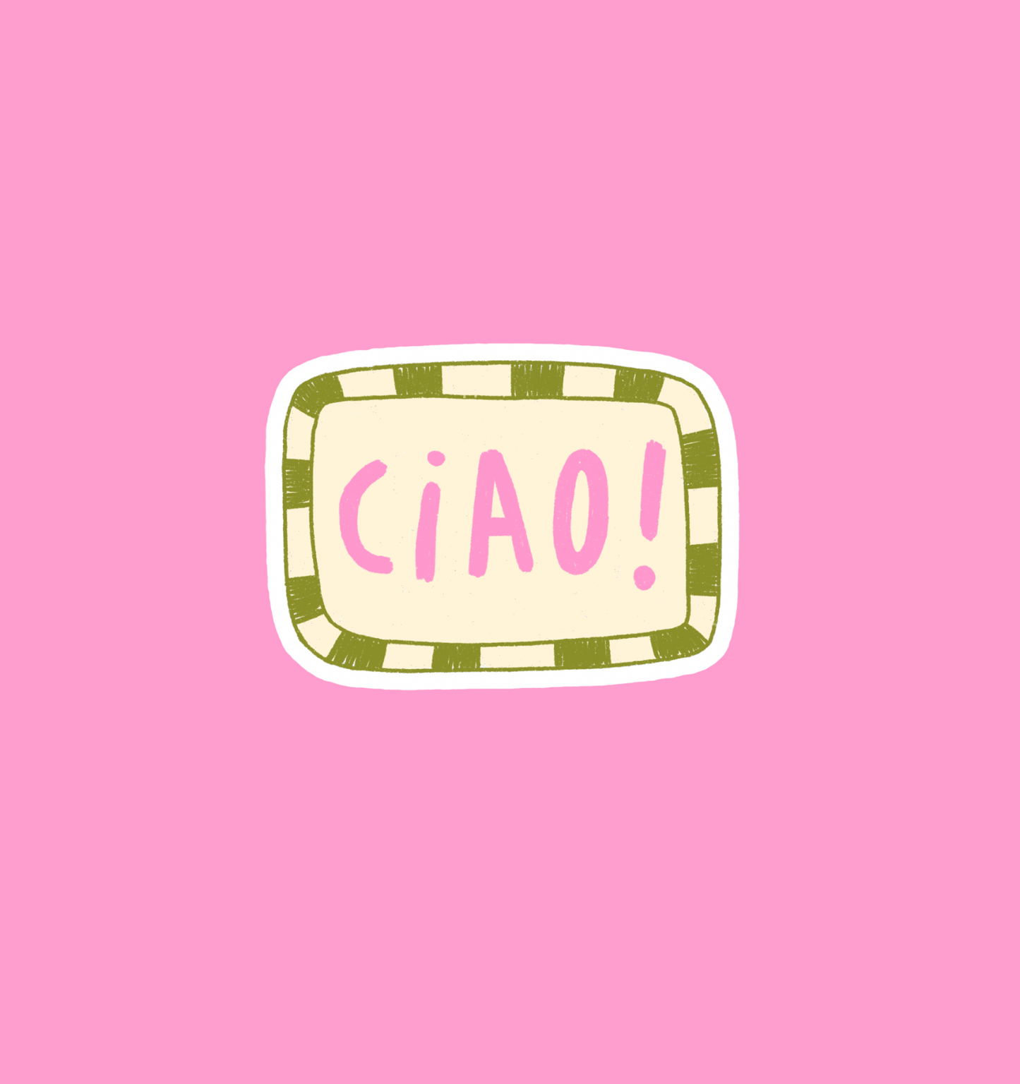 holographic ciao sticker