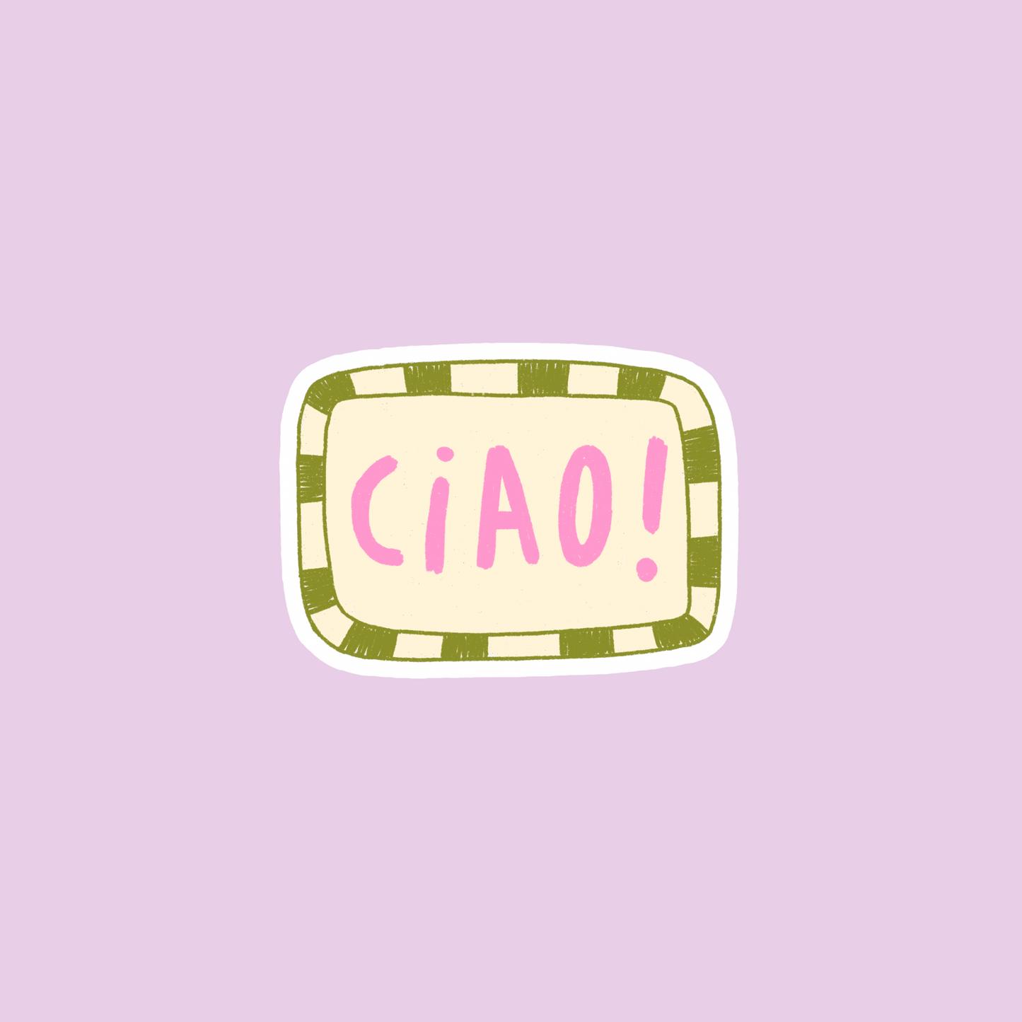 holographic ciao sticker