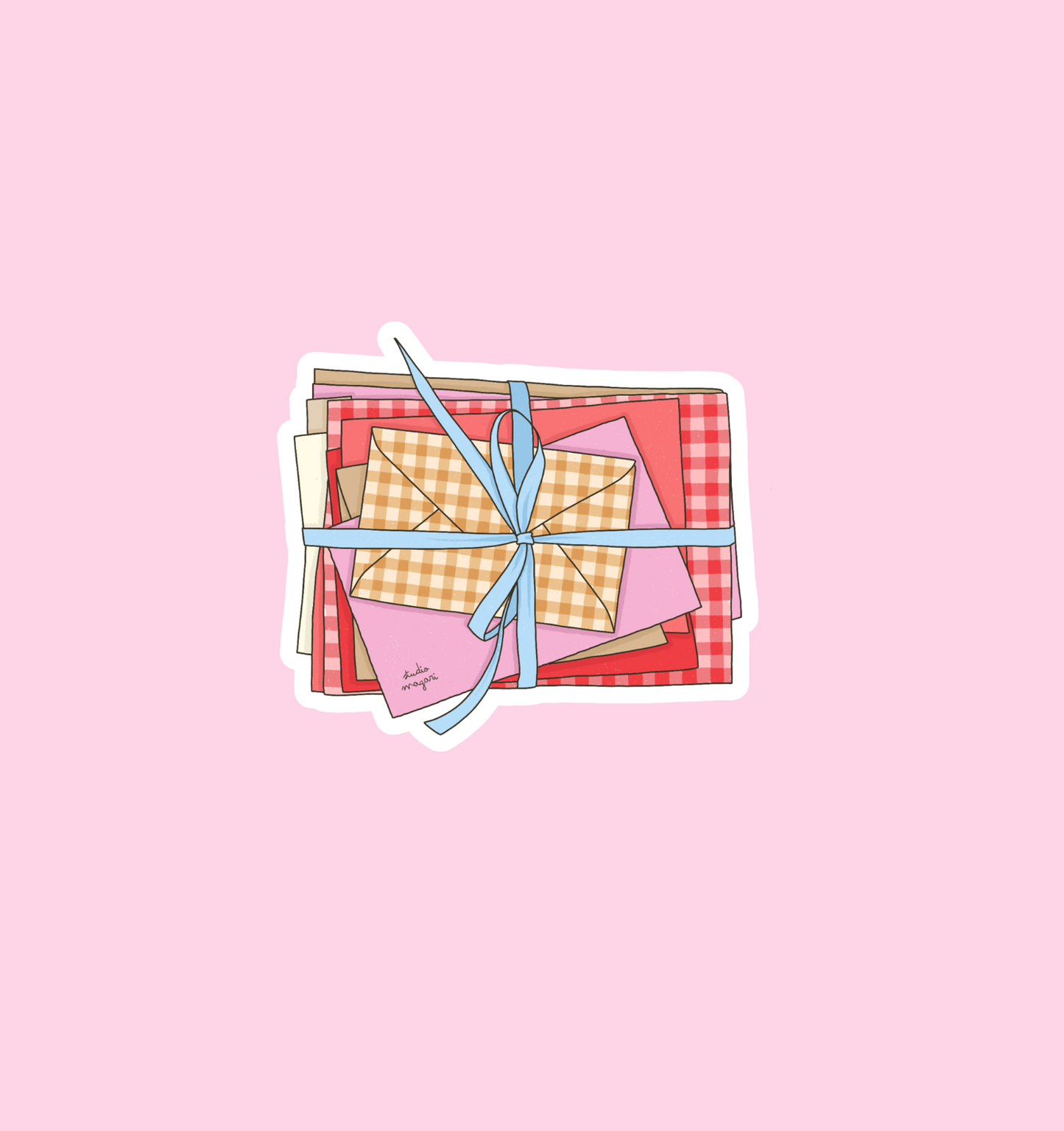 holographic happy mail sticker