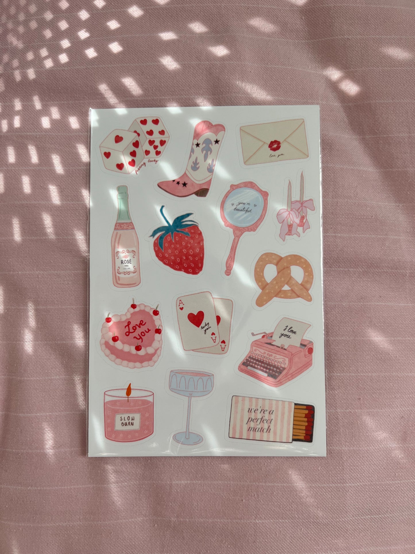girl essentials sticker sheet