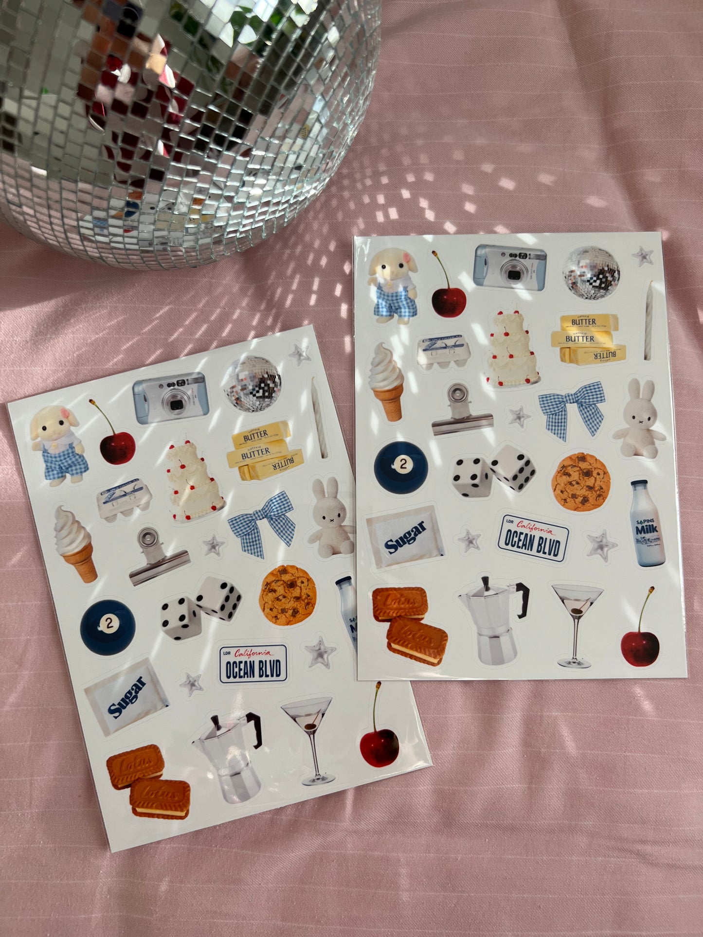 blue trinket sticker sheet