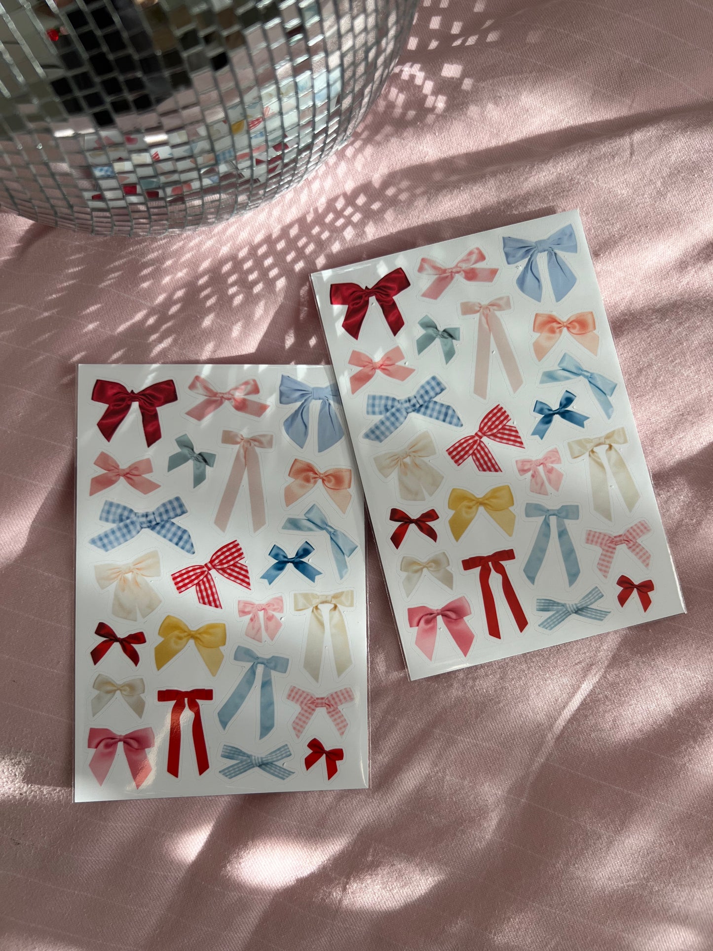 bow sticker sheet
