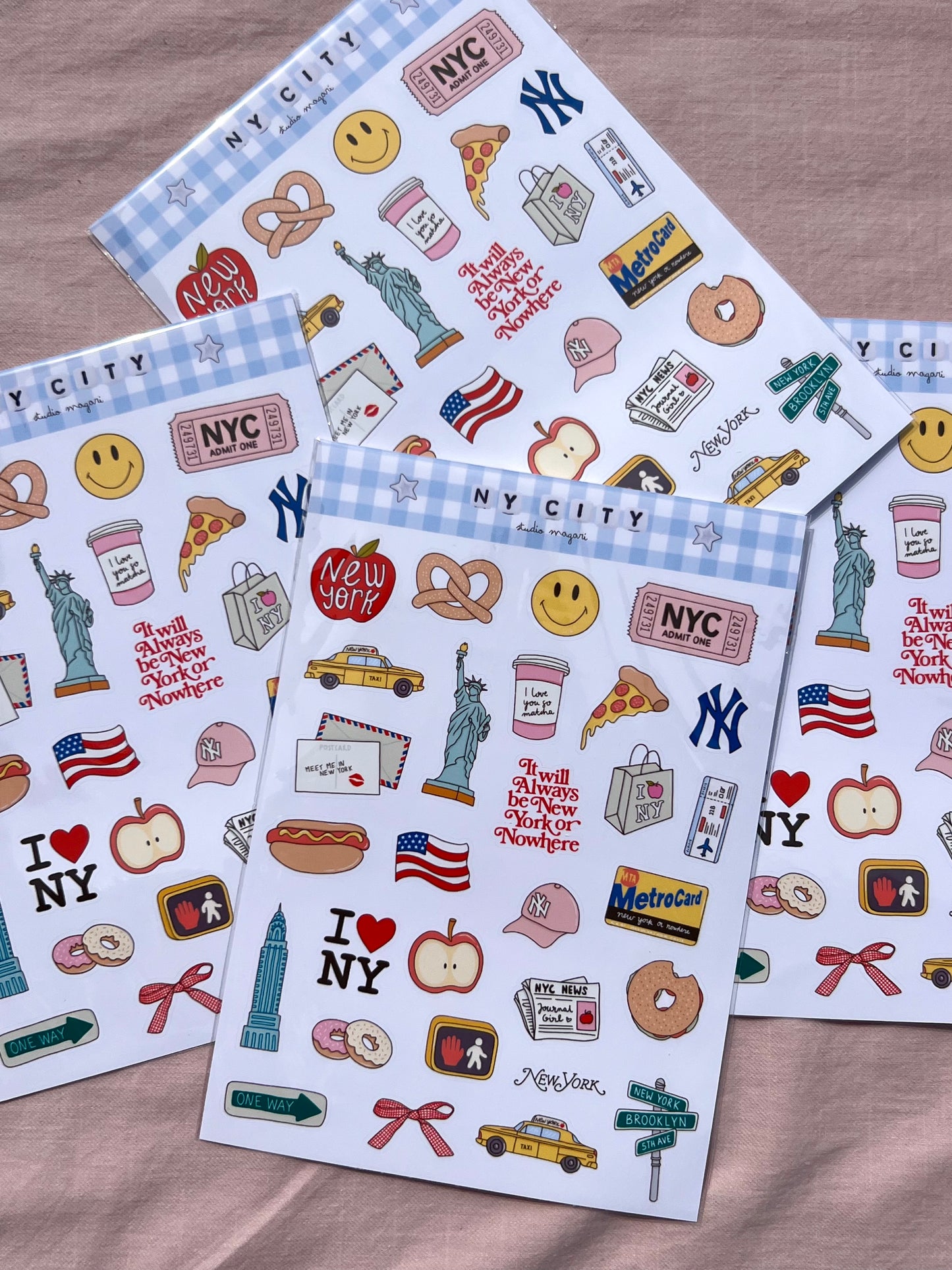 it will always be New York or nowhere sticker sheet