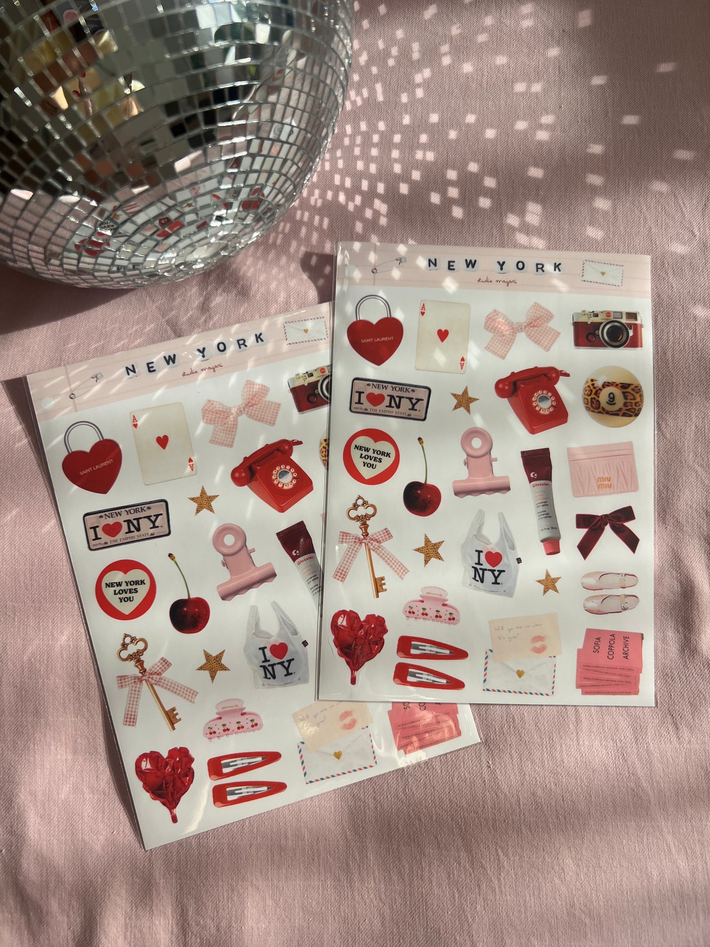 New York loves you sticker sheet