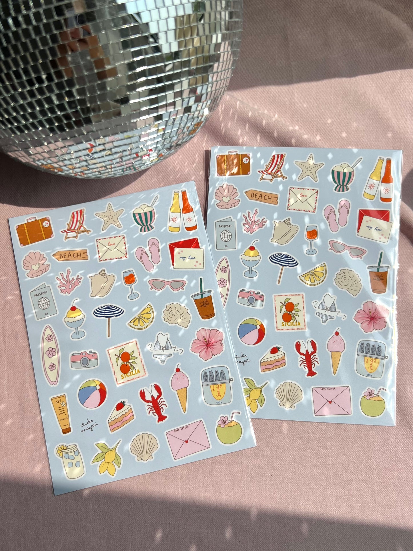summer sticker sheet