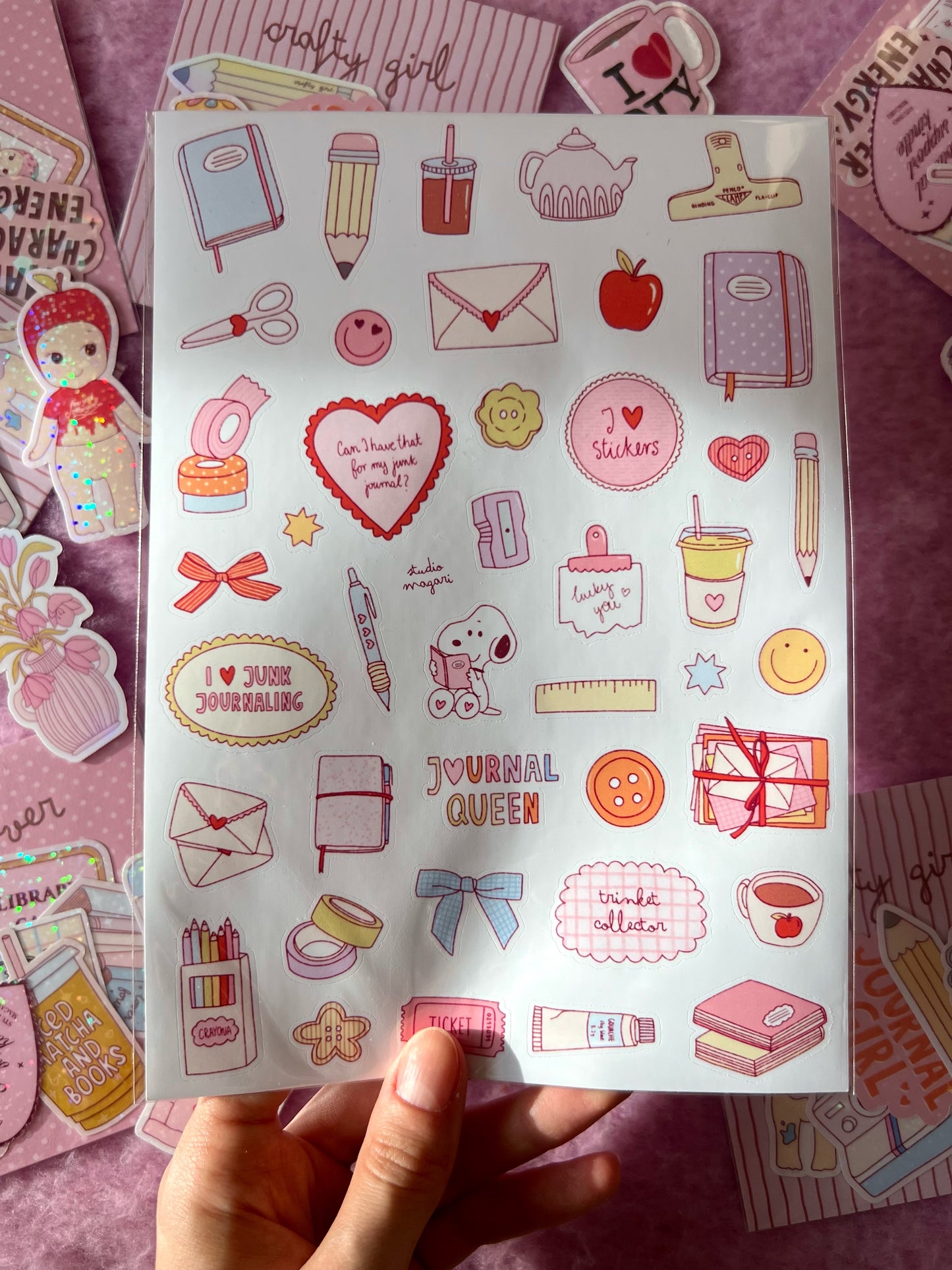 journal girl club sticker sheet