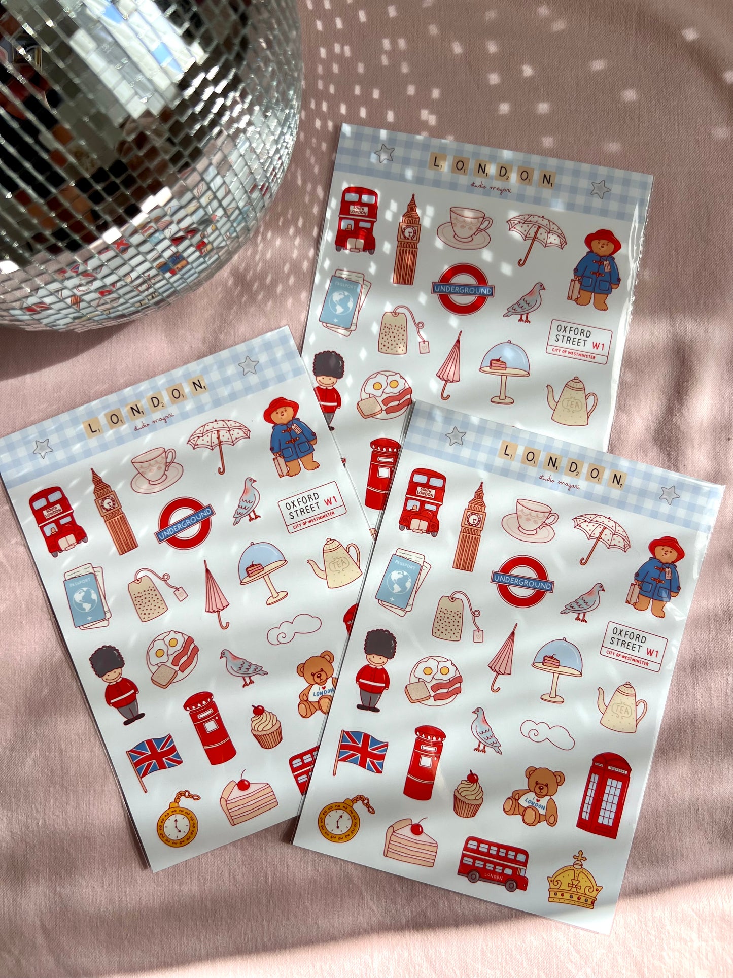 London sticker sheet