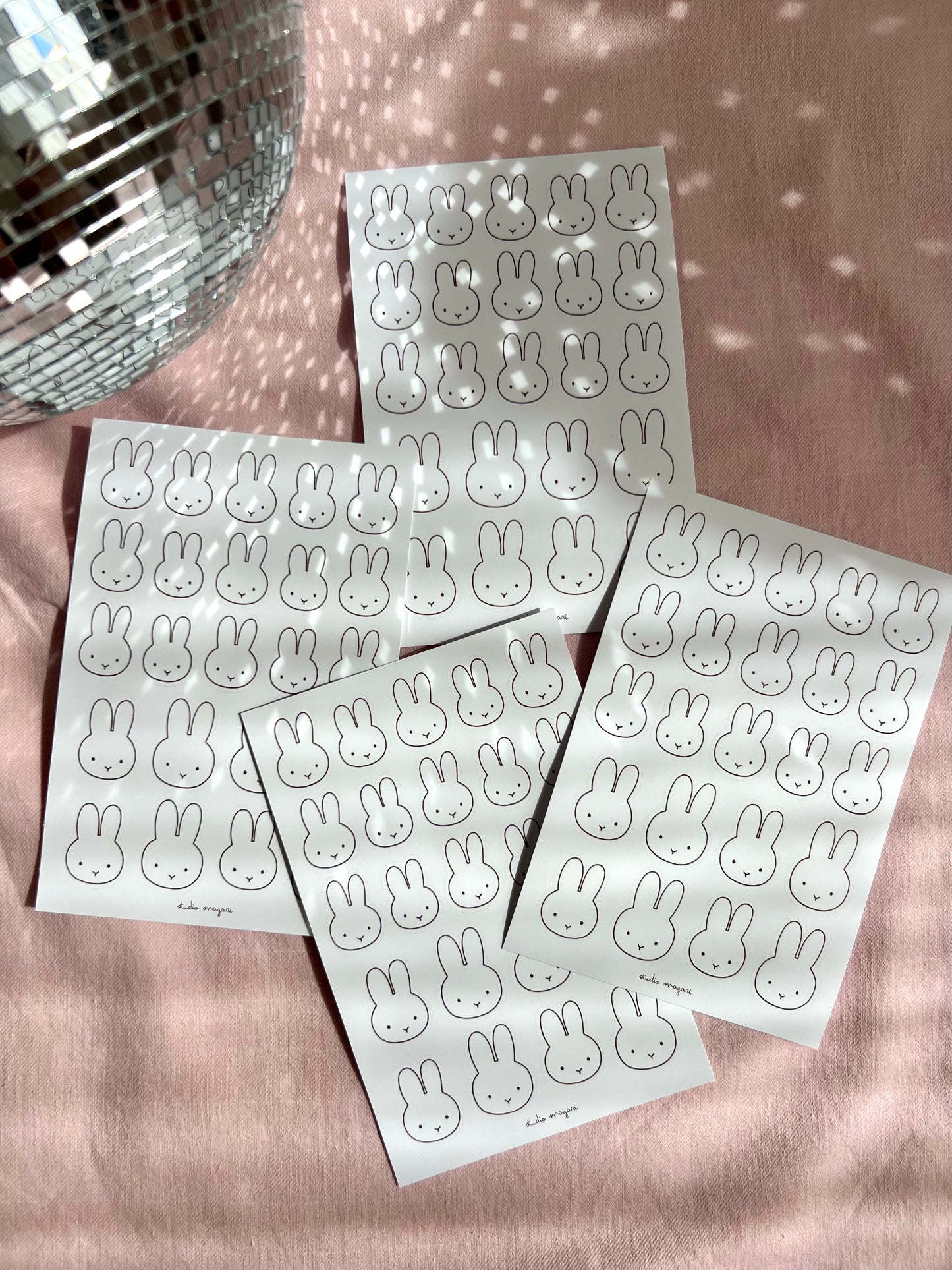 bunny sticker sheet