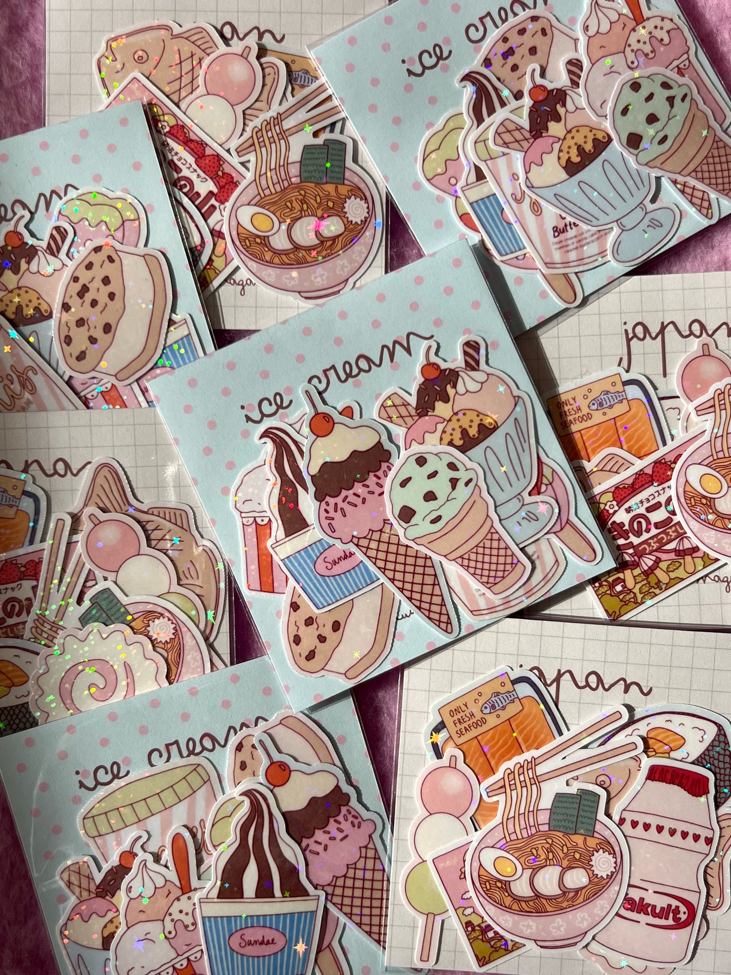 ice cream sticker pack