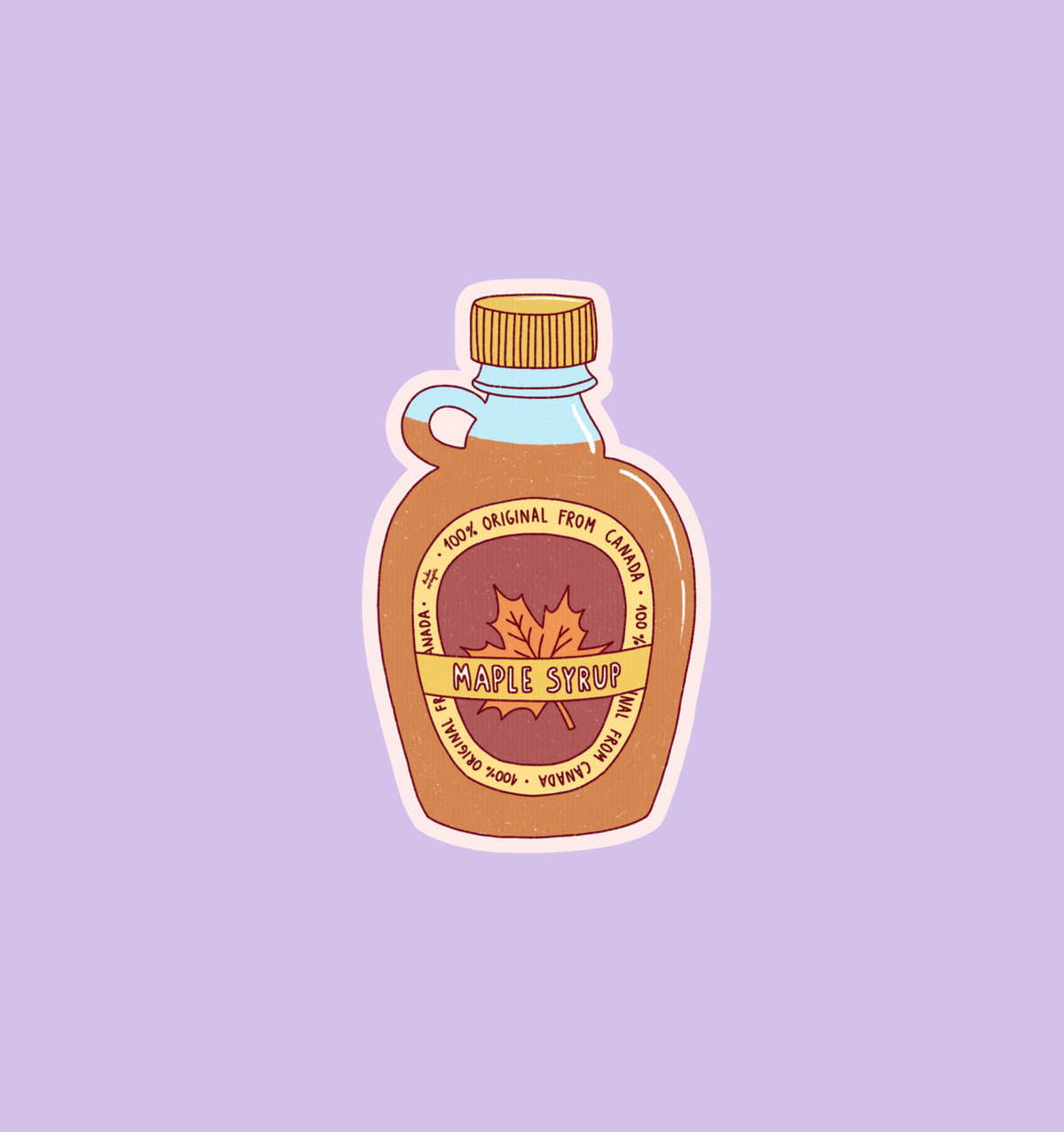 holographic maple syrup sticker