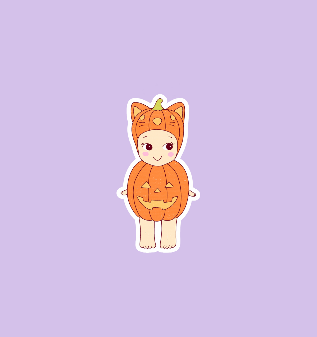 holographic pumpkin baby sticker