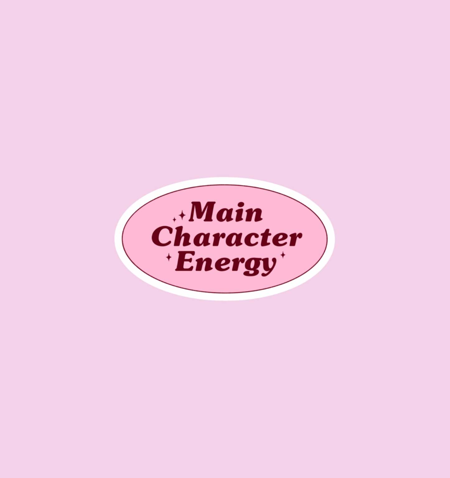 holographic main character energy sticker