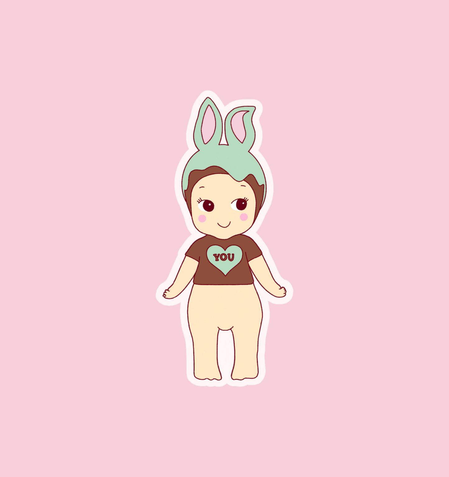 holographic Valentine's Day angel sticker