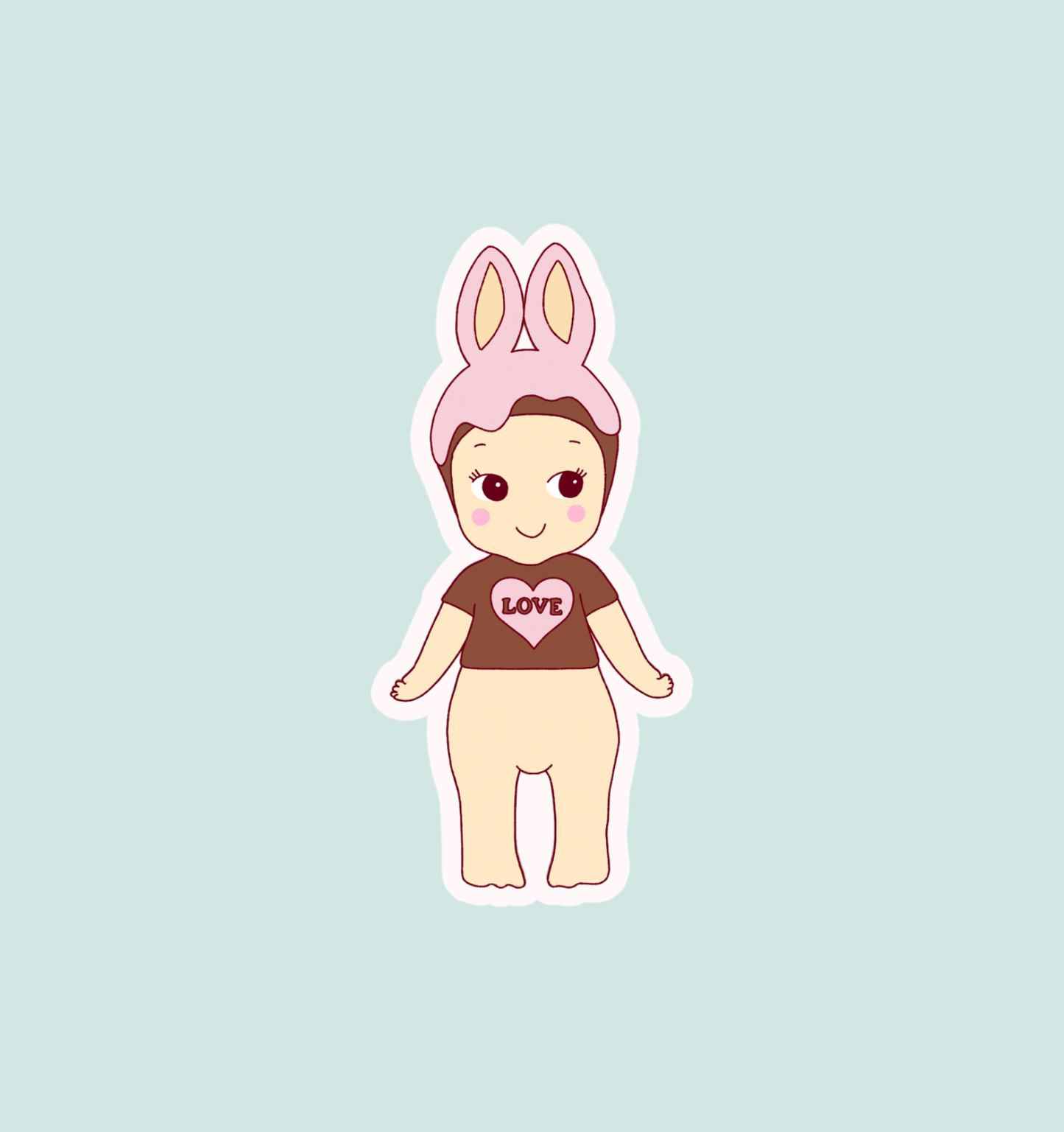 holographic Valentine's Day angel sticker