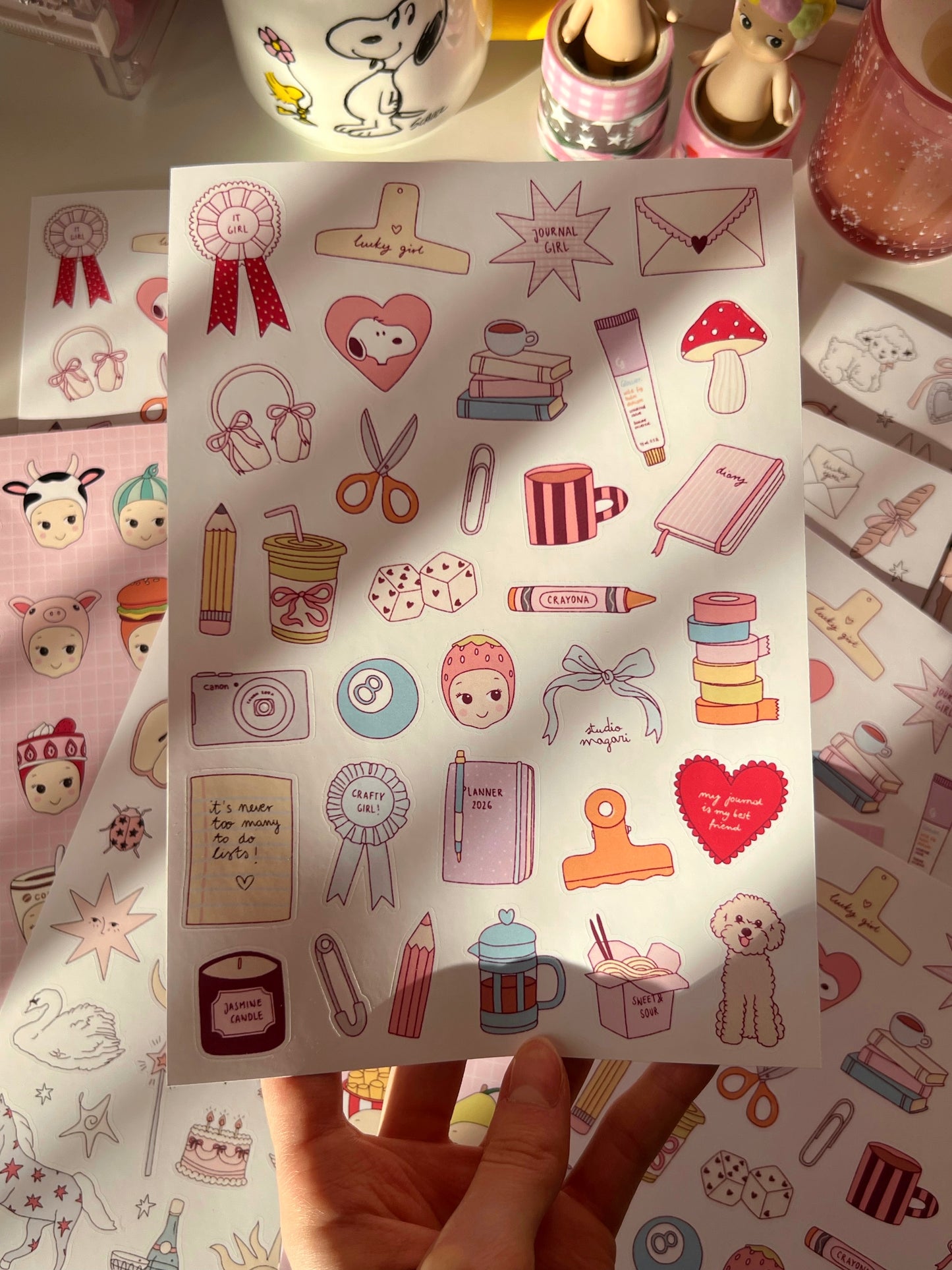 cool girl sticker sheet