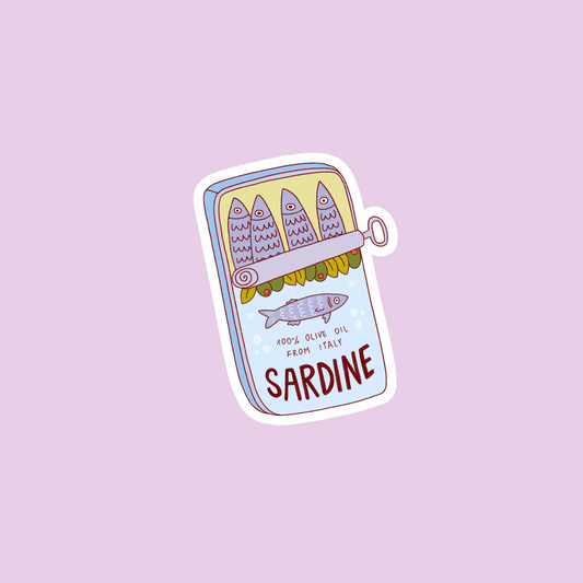 holographic sardines sticker