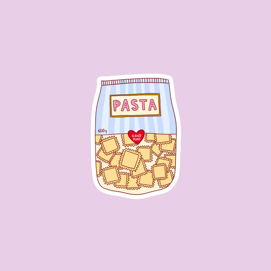 holographic pasta sticker
