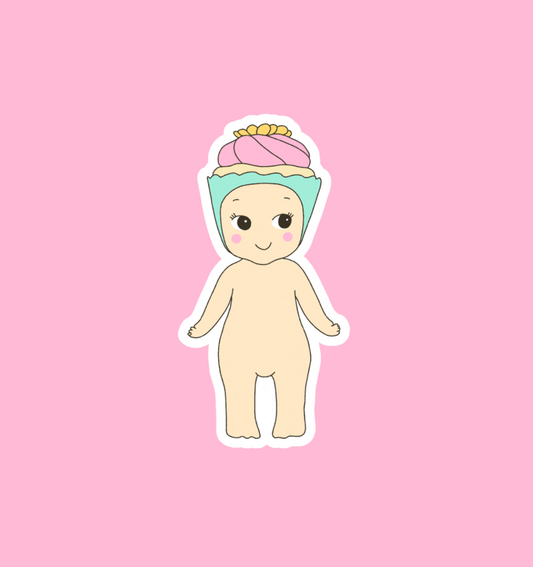 holographic cupcake baby sticker