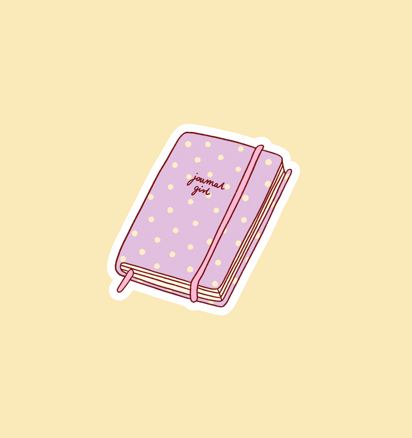 holographic journal girl sticker