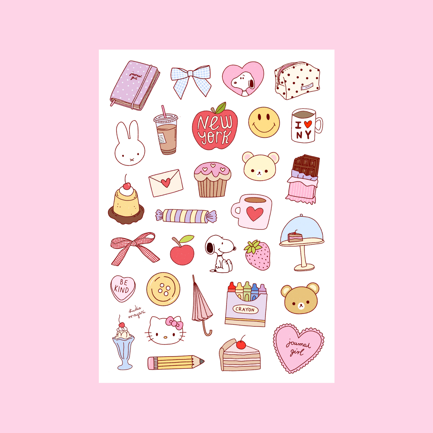 girl's best friends sticker sheet (DIGITAL)