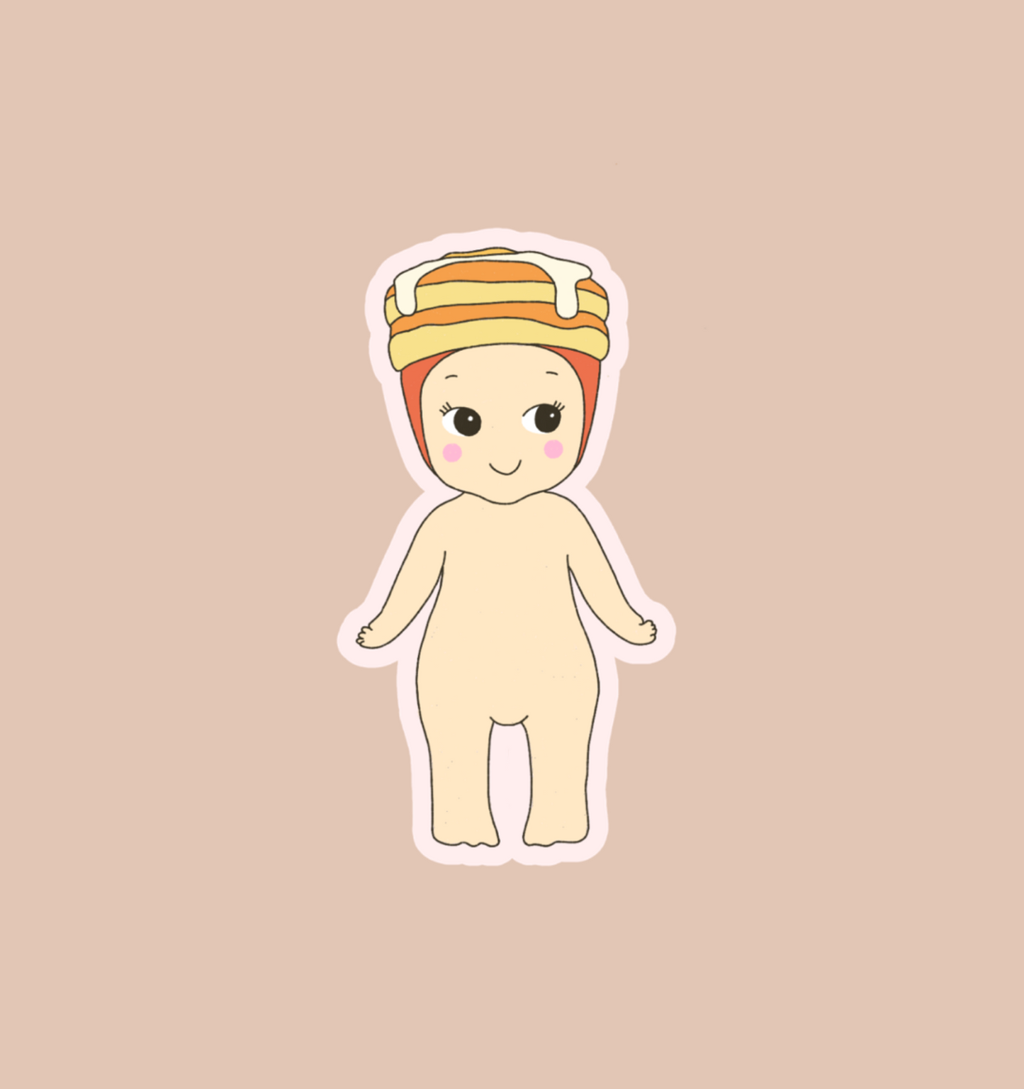 holographic pancake baby sticker