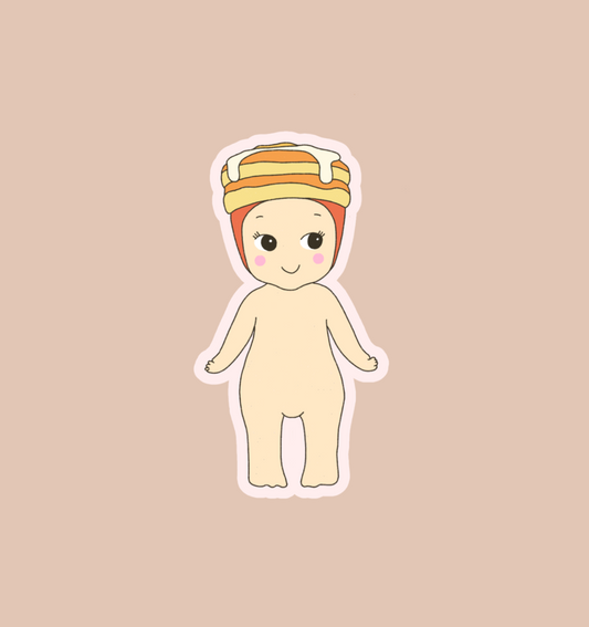 holographic pancake baby sticker
