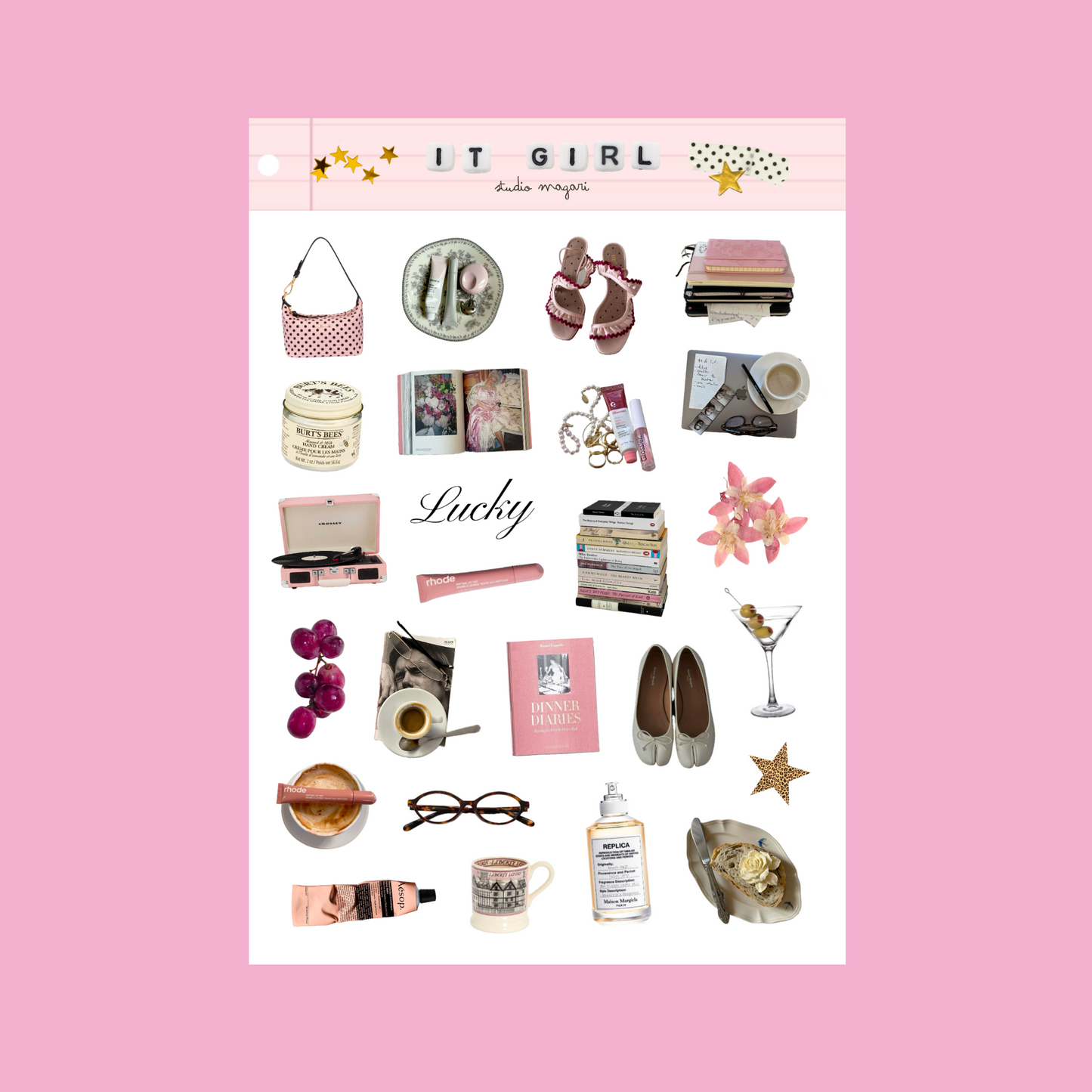 it girl sticker sheet – studio magari