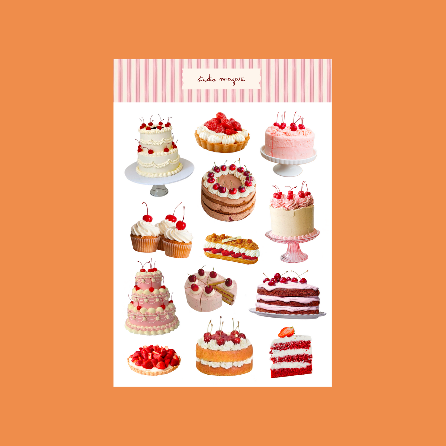 pâtisserie sticker sheet