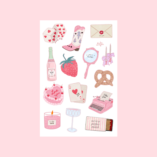 girl essentials sticker sheet