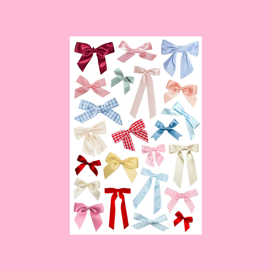 bow sticker sheet