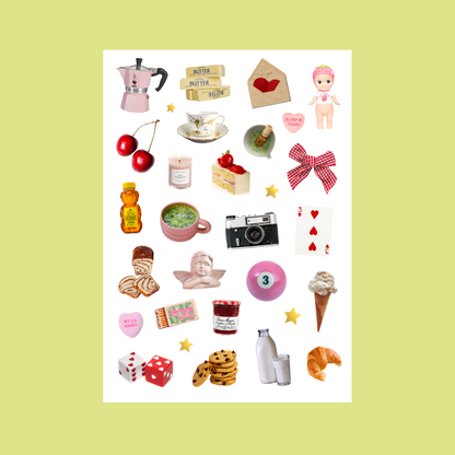 breakfast sticker sheet