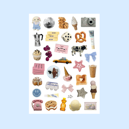 trinket party sticker sheet