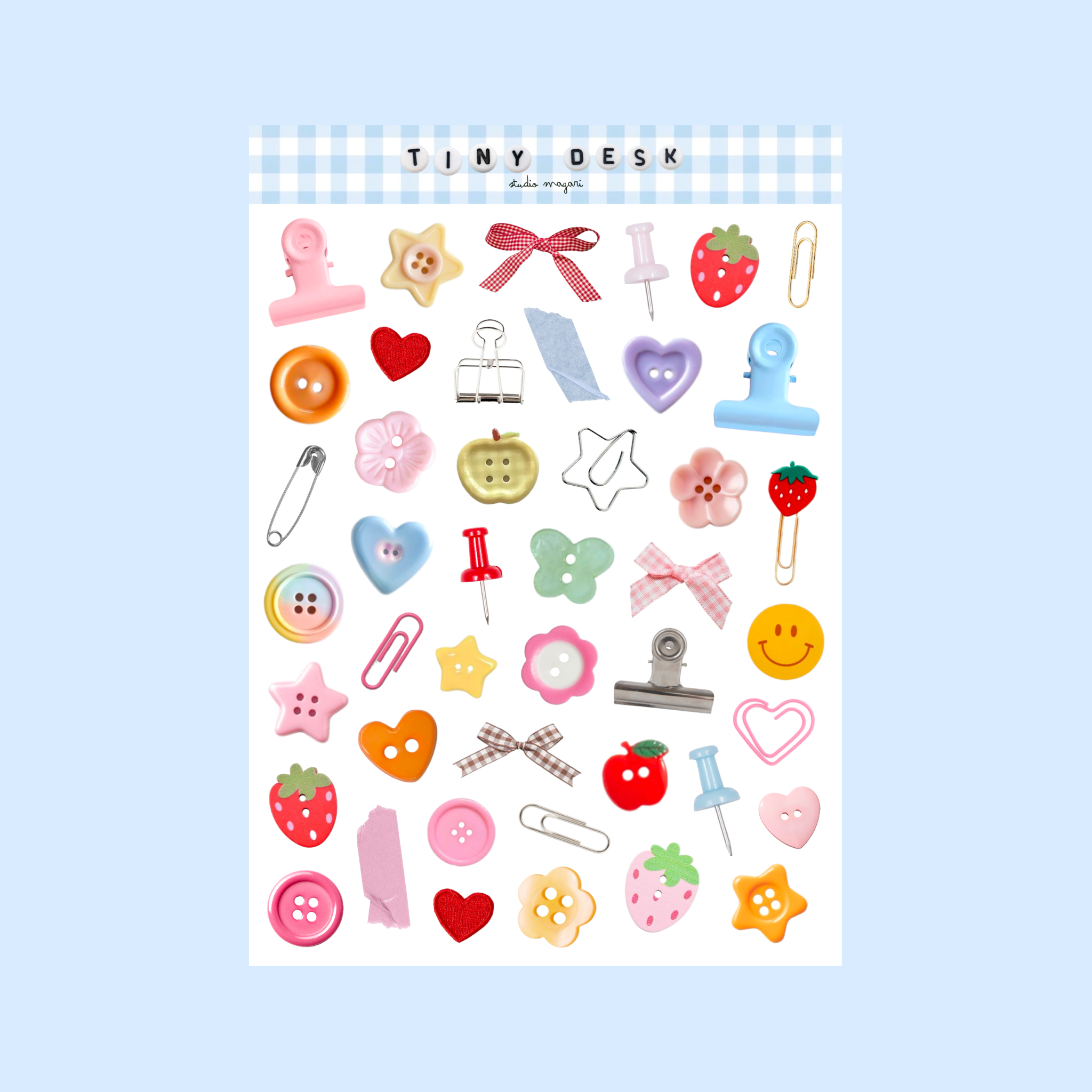 tiny desk sticker sheet – studio magari