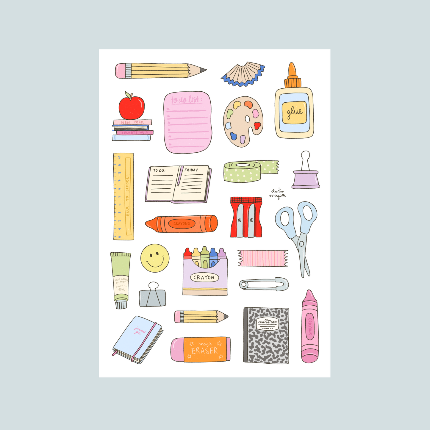 crafty girl sticker sheet