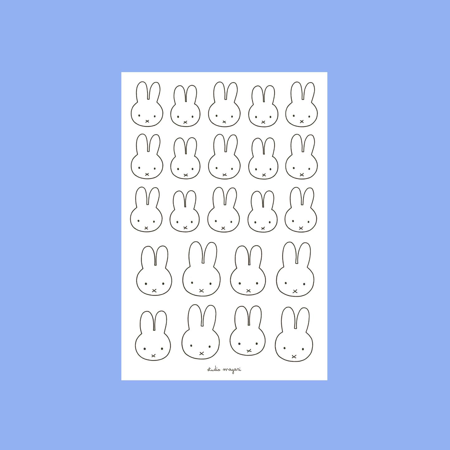 bunny sticker sheet