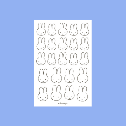 bunny sticker sheet