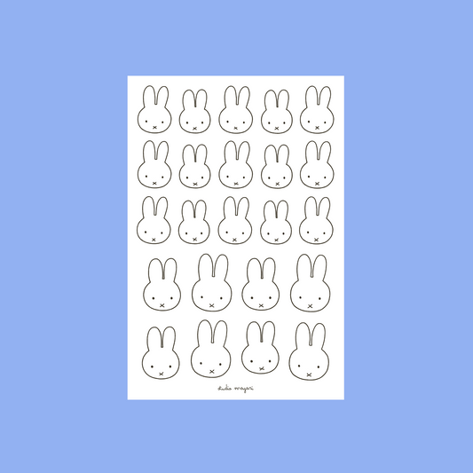 bunny sticker sheet
