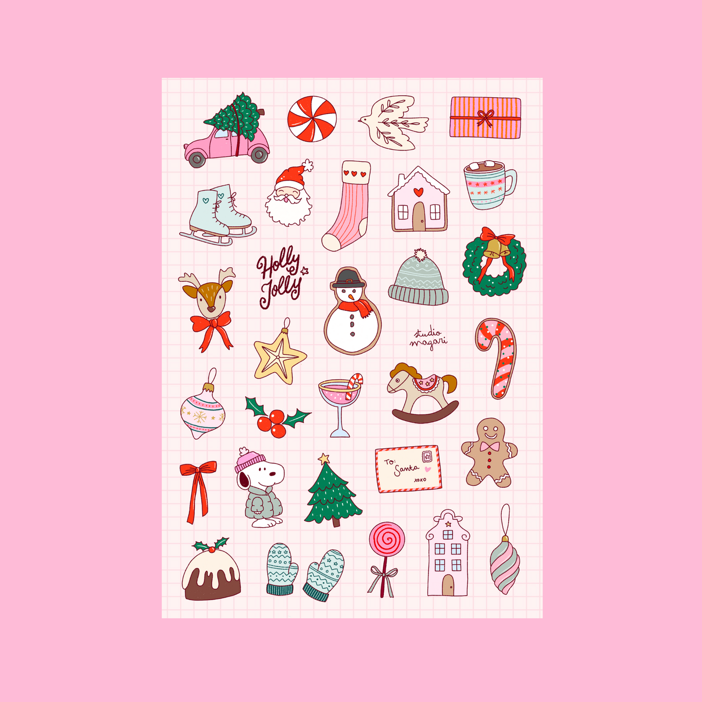 winter sticker sheet