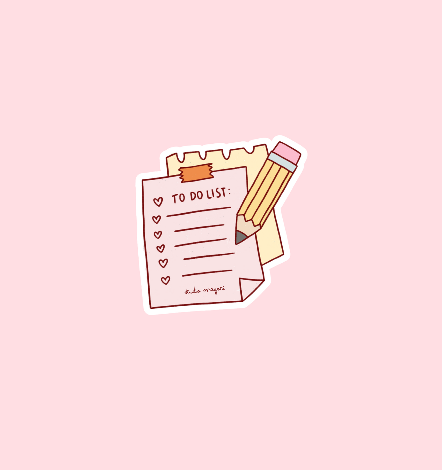 holographic to do list sticker