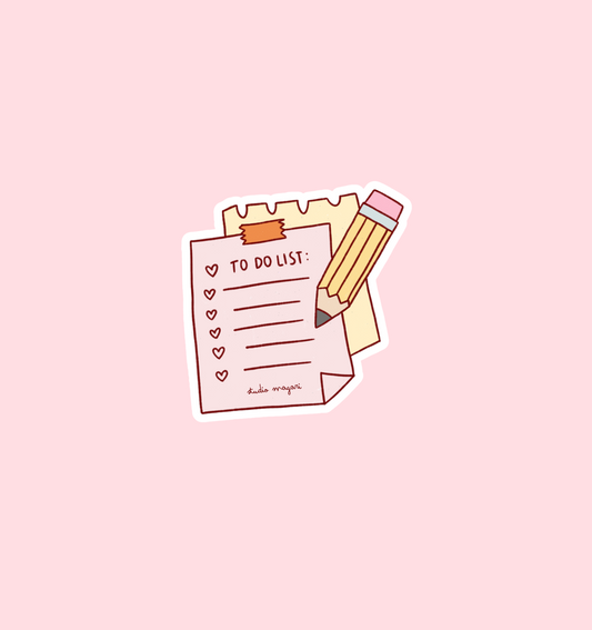 holographic to do list sticker
