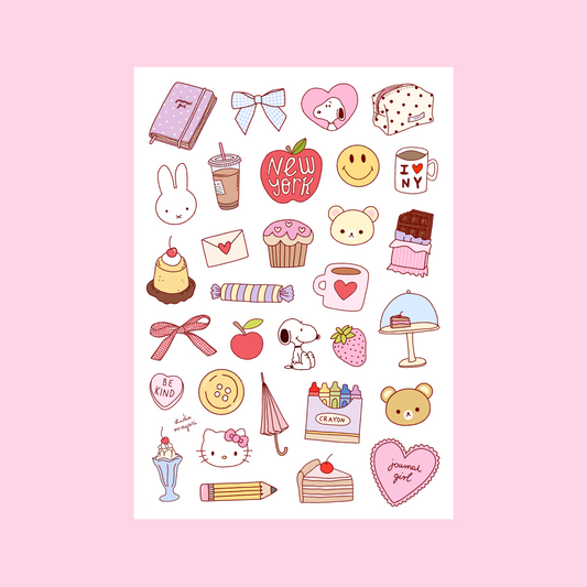 girl's best friends sticker sheet