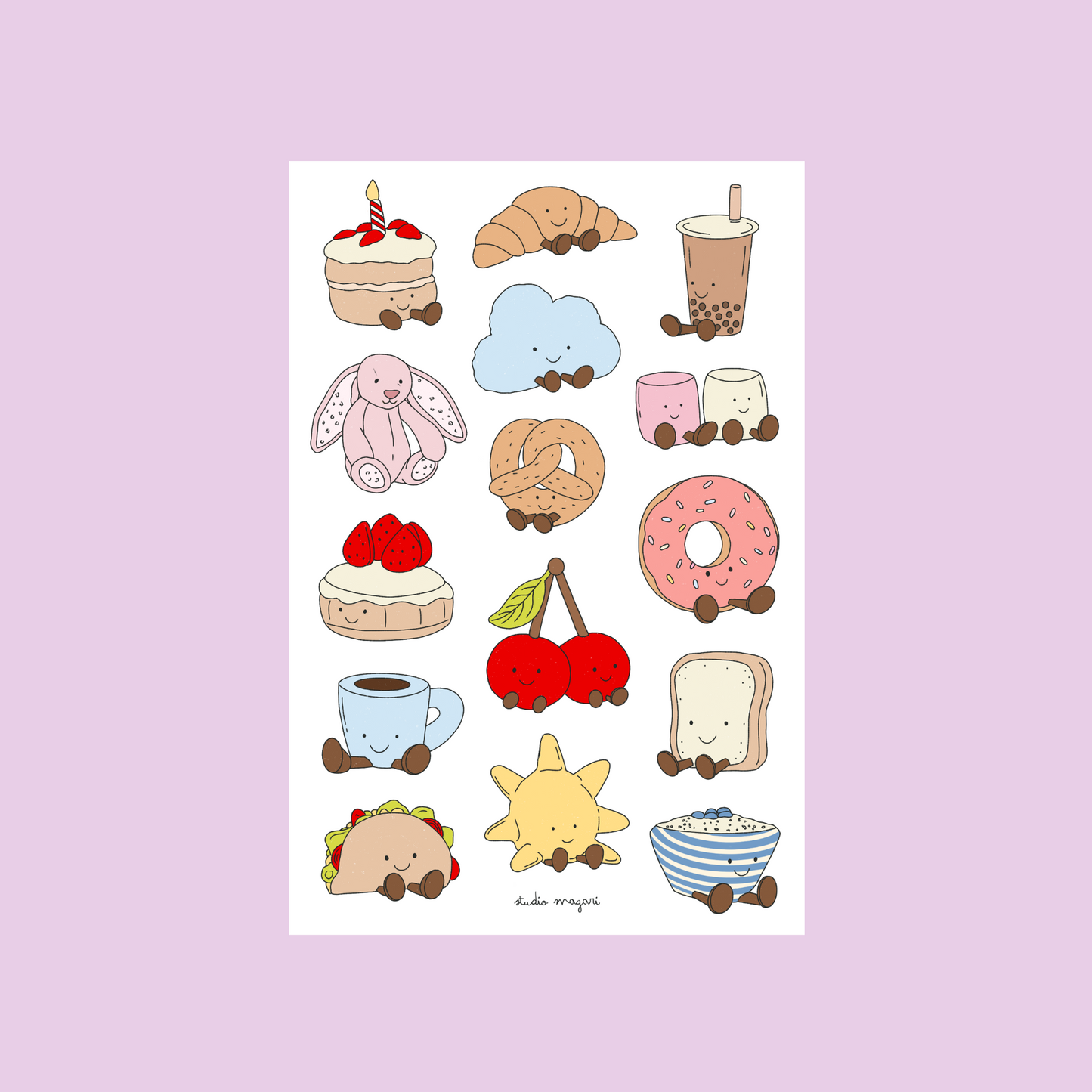 jellycat sticker sheet