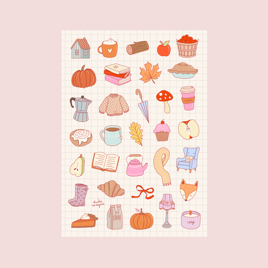 autumn sticker sheet