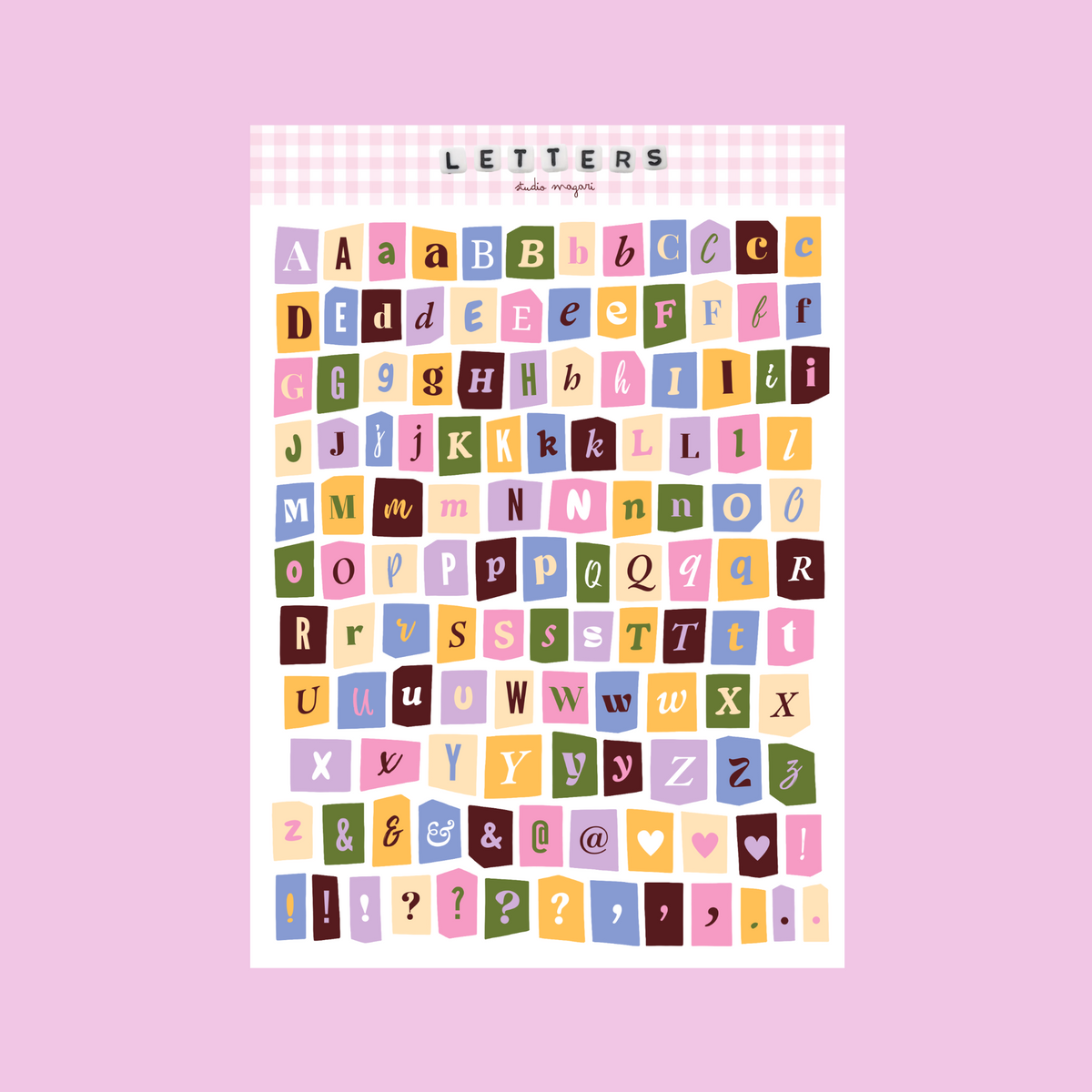 Garish Letters letters for scrapbooking – studio magari