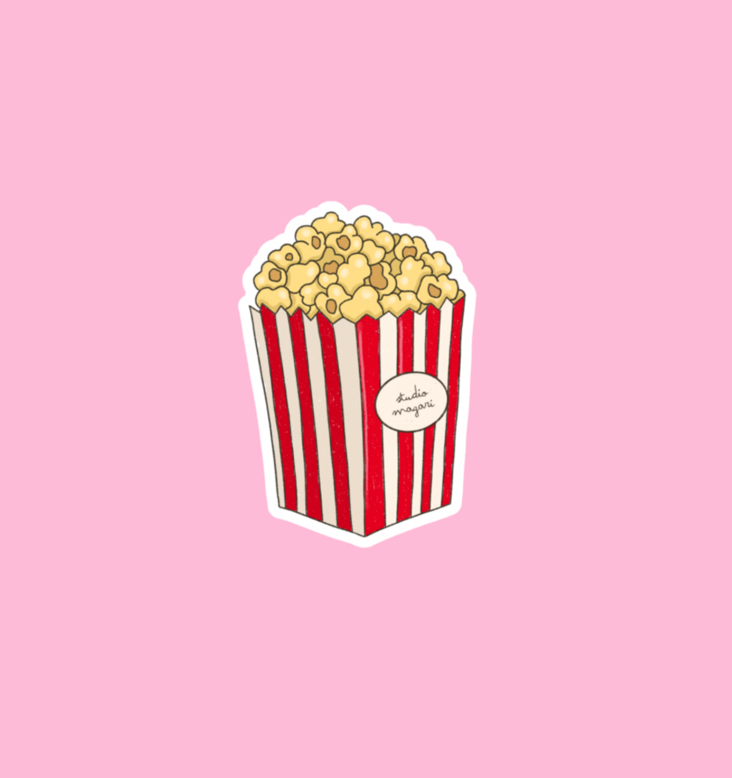 holographic popcorn sticker