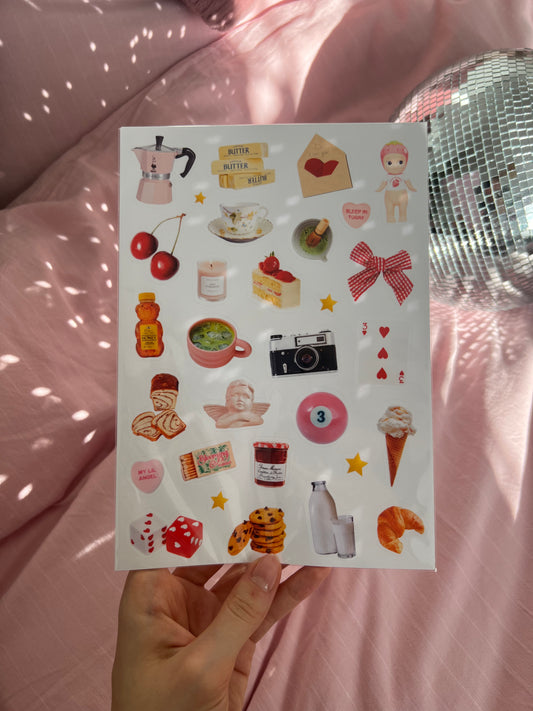 breakfast sticker sheet