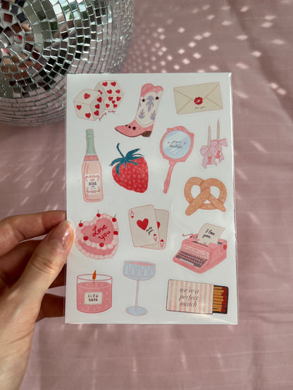 girl essentials sticker sheet