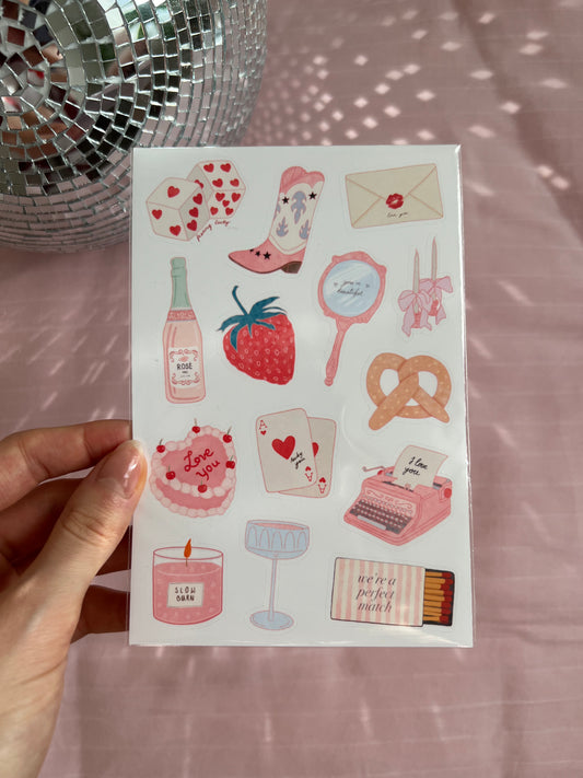 girl essentials sticker sheet