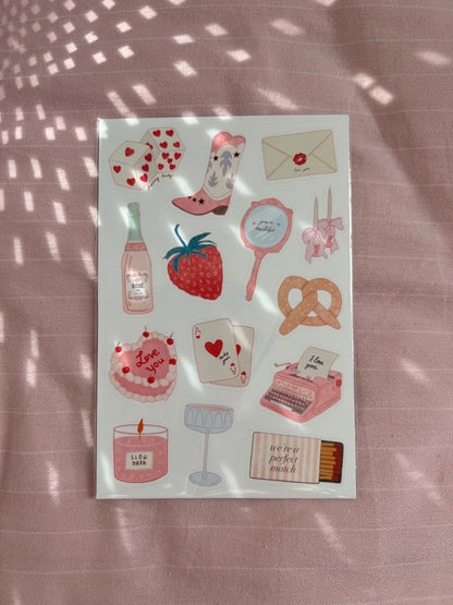 girl essentials sticker sheet