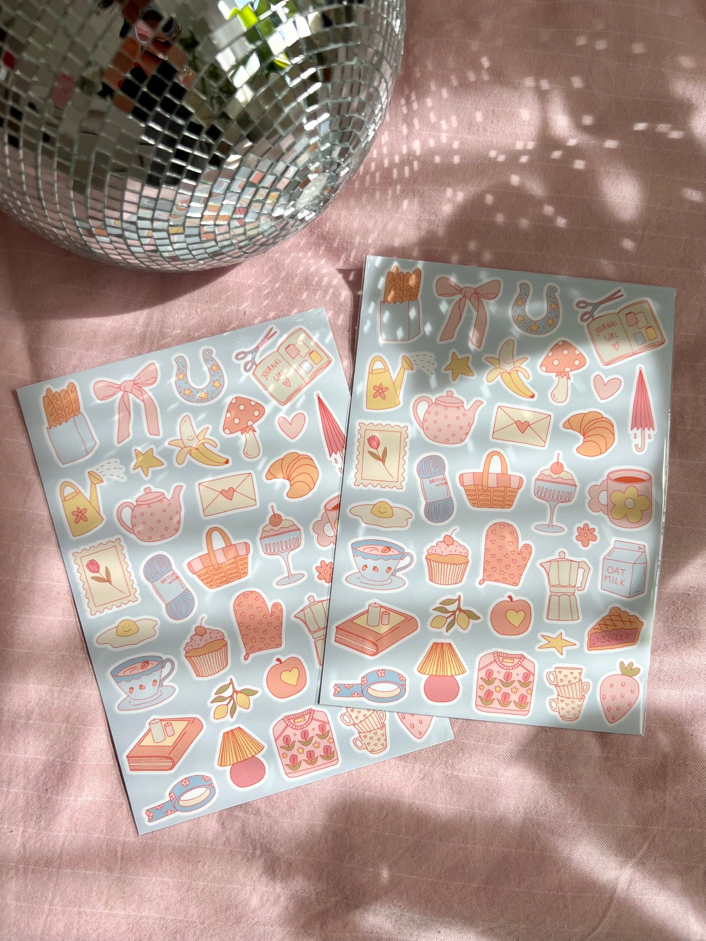 busy girl sticker sheet